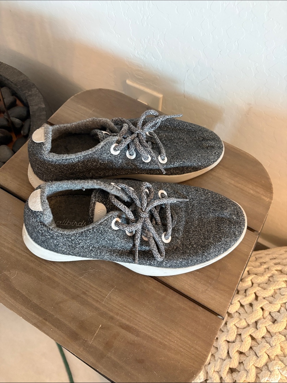 allbirds womens Gray Wool Lace-Up Sneakers